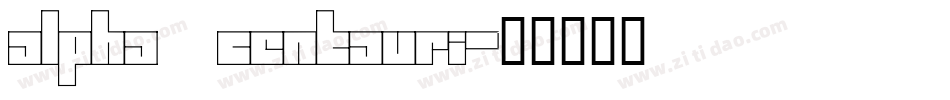 Alpha Centauri字体转换